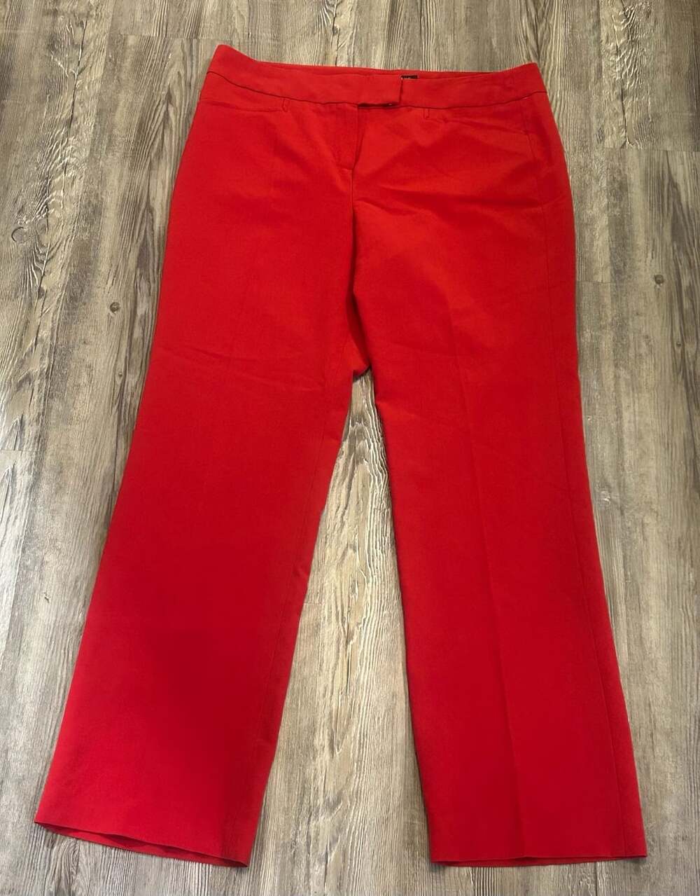 Signature by Larry Levine Pants Size 14 Red Polyester Blend